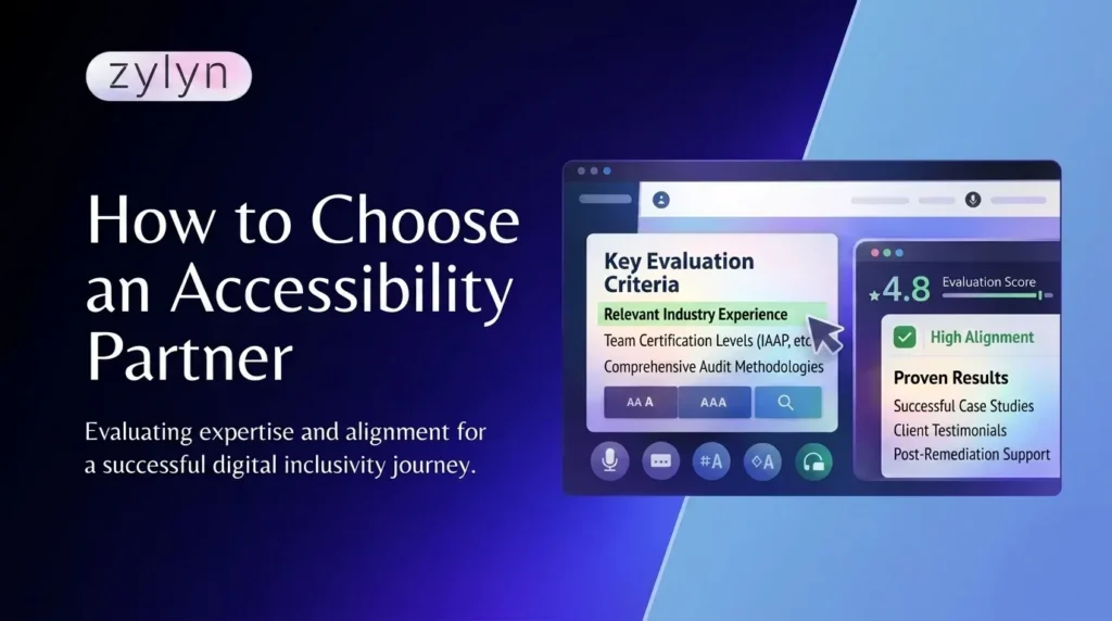 Visual Representation of How to Choose an Accessibility Partner